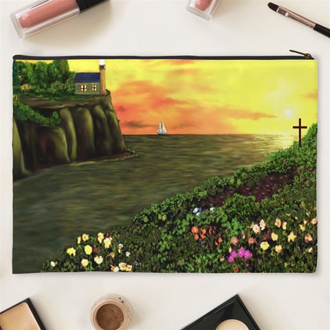 Eddie s Sunset Cosmetic Bag (XXXL) from ArtsNow.com Back