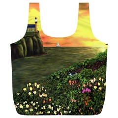 Eddie s Sunset Full Print Recycle Bag (XL) from ArtsNow.com Back