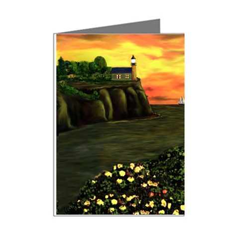 Eddie s Sunset  By Ave Hurley   Square (2) Eddie s Sunset By Ave Hurley   [stretched] Mini Greeting Cards (Pkg of 8) from ArtsNow.com Right