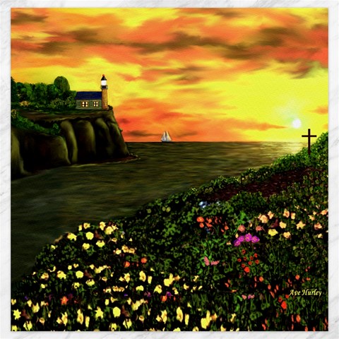 Eddie s Sunset  By Ave Hurley   Square (2) Eddie s Sunset By Ave Hurley   [stretched] Canvas 20  x 20  from ArtsNow.com 19 x19.27  Canvas - 1