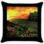Eileen s Sunset Throw Pillow Case (Black)