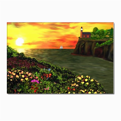 Eileen s Sunset Postcard 4 x 6  (Pkg of 10) from ArtsNow.com Front