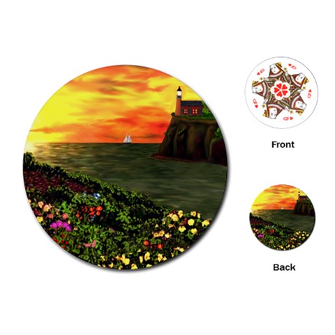 Eileen s Sunset Playing Cards Single Design (Round) from ArtsNow.com Front