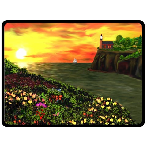 Eileen s Sunset Fleece Blanket (Large) from ArtsNow.com 80 x60  Blanket Front