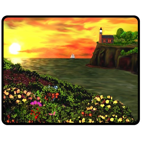 Eileen s Sunset Fleece Blanket (Medium) from ArtsNow.com 60 x50  Blanket Front