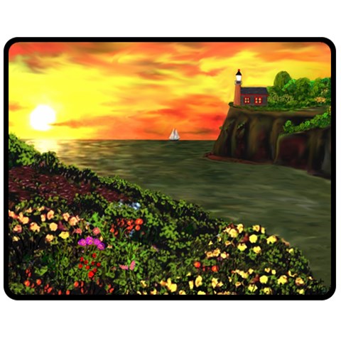 Eileen s Sunset Double Sided Fleece Blanket (Medium) from ArtsNow.com 58.8 x47.4  Blanket Front