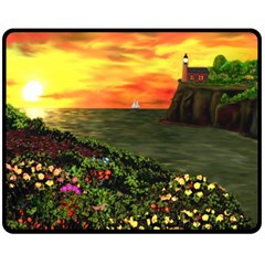Eileen s Sunset Double Sided Fleece Blanket (Medium) from ArtsNow.com 58.8 x47.4  Blanket Back