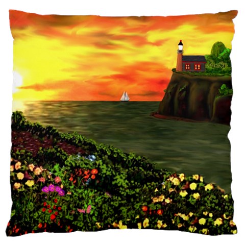 Eileen s Sunset Large Flano Cushion Case (Two Sides) from ArtsNow.com Front