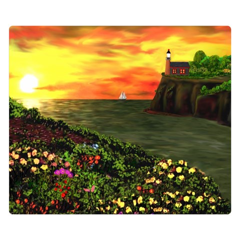 Eileen s Sunset Double Sided Flano Blanket (Small) from ArtsNow.com 50 x40  Blanket Back