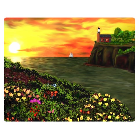 Eileen s Sunset Double Sided Flano Blanket (Medium) from ArtsNow.com 60 x50  Blanket Front