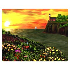 Eileen s Sunset Double Sided Flano Blanket (Medium) from ArtsNow.com 60 x50  Blanket Back