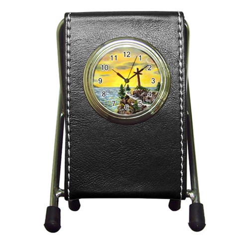 Souls Harbor By Ave Hurley  (1) Pen Holder Desk Clock from ArtsNow.com Front