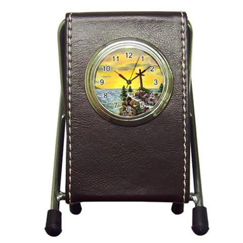 Souls Harbor By Ave Hurley  (1) Pen Holder Desk Clock from ArtsNow.com Front