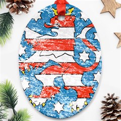 Coat Of Arms Of Thuringia Oval Ornament (Two Sides) from ArtsNow.com Back