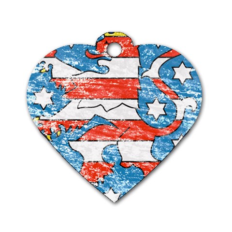 Coat Of Arms Of Thuringia Dog Tag Heart (Two Sides) from ArtsNow.com Front