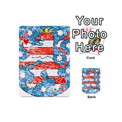 Jack Coat Of Arms Of Thuringia Playing Cards 54 Designs (Mini) from ArtsNow.com Front - HeartJ