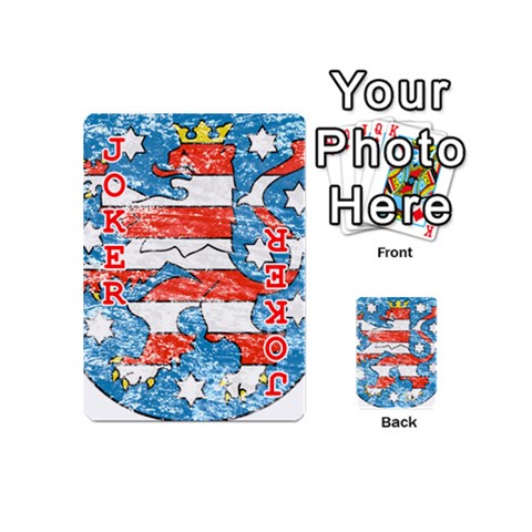 Coat Of Arms Of Thuringia Playing Cards 54 Designs (Mini) from ArtsNow.com Front - Joker2