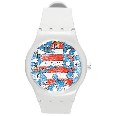 Coat Of Arms Of Thuringia Round Plastic Sport Watch (M) from ArtsNow.com Front
