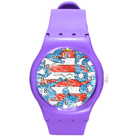 Coat Of Arms Of Thuringia Round Plastic Sport Watch (M) from ArtsNow.com Front