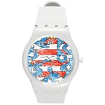 Coat Of Arms Of Thuringia Round Plastic Sport Watch (M)