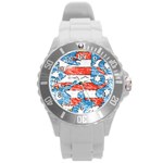 Coat Of Arms Of Thuringia Round Plastic Sport Watch (L)