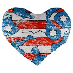 Coat Of Arms Of Thuringia Large 19  Premium Heart Shape Cushion from ArtsNow.com Front