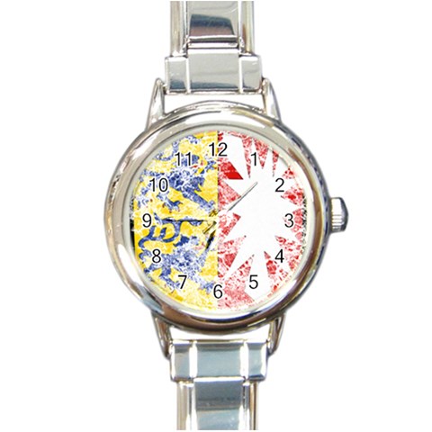 Coat Of Arms Of Schleswig Holstein Round Italian Charm Watch from ArtsNow.com Front