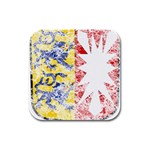 Coat Of Arms Of Schleswig Holstein Rubber Square Coaster (4 pack)