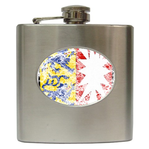 Coat Of Arms Of Schleswig Holstein Hip Flask (6 oz) from ArtsNow.com Front