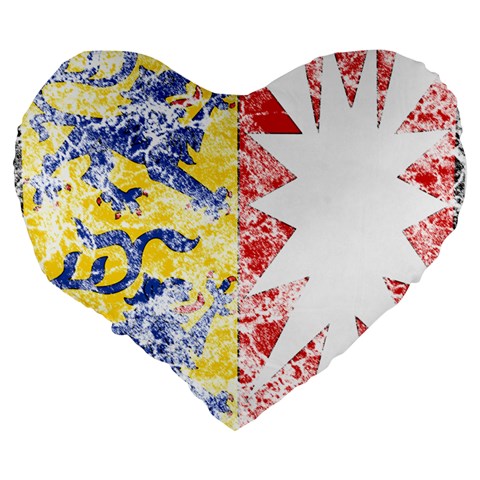 Coat Of Arms Of Schleswig Holstein Large 19  Premium Heart Shape Cushion from ArtsNow.com Back