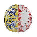 Coat Of Arms Of Schleswig Holstein Standard 15  Premium Flano Round Cushion 