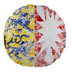 Coat Of Arms Of Schleswig Holstein Large 18  Premium Flano Round Cushion 