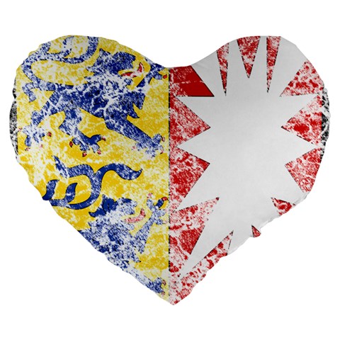 Coat Of Arms Of Schleswig Holstein Large 19  Premium Flano Heart Shape Cushion from ArtsNow.com Front