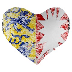 Coat Of Arms Of Schleswig Holstein Large 19  Premium Flano Heart Shape Cushion from ArtsNow.com Front