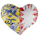 Coat Of Arms Of Schleswig Holstein Large 19  Premium Flano Heart Shape Cushion