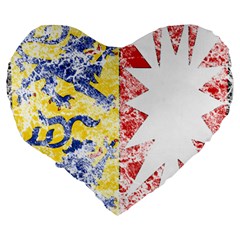 Coat Of Arms Of Schleswig Holstein Large 19  Premium Flano Heart Shape Cushion from ArtsNow.com Back