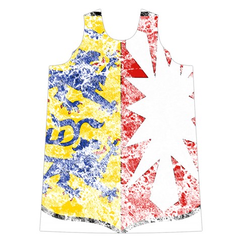 Coat Of Arms Of Schleswig Holstein Shoulder Cutout Velvet One Piece from ArtsNow.com Front