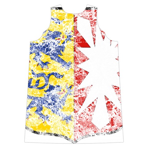 Coat Of Arms Of Schleswig Holstein Shoulder Cutout Velvet One Piece from ArtsNow.com Back