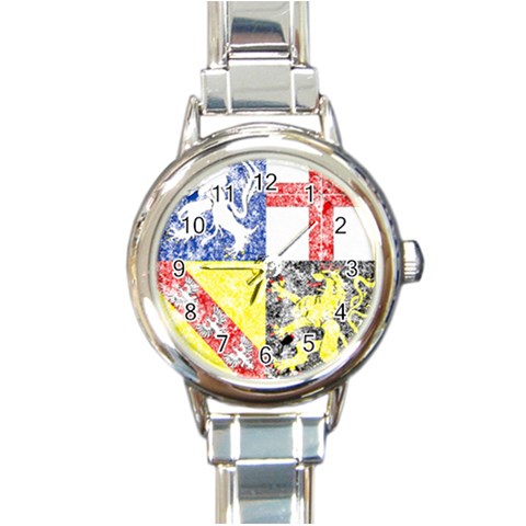 Coa De Saarland Round Italian Charm Watch from ArtsNow.com Front