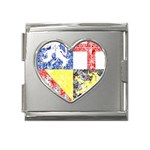 Coa De Saarland Mega Link Heart Italian Charm (18mm)