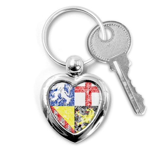Coa De Saarland Key Chain (Heart) from ArtsNow.com Front