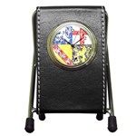 Coa De Saarland Pen Holder Desk Clock