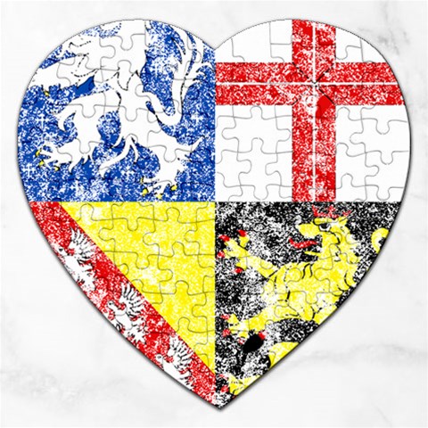 Coa De Saarland Jigsaw Puzzle (Heart) from ArtsNow.com Front