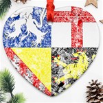 Coa De Saarland Heart Ornament (Two Sides)