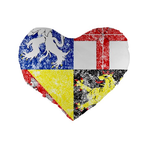 Coa De Saarland Standard 16  Premium Heart Shape Cushion  from ArtsNow.com Back