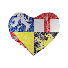Coa De Saarland Standard 16  Premium Heart Shape Cushion  from ArtsNow.com Back