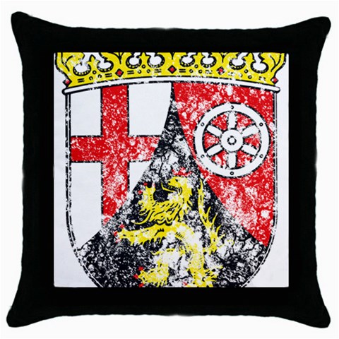Coat Of Arms Of Rhineland Palatinate Throw Pillow Case (Black) from ArtsNow.com Front