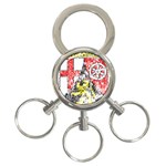 Coat Of Arms Of Rhineland Palatinate 3-Ring Key Chain