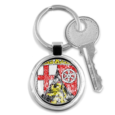 Coat Of Arms Of Rhineland Palatinate Key Chain (Round) from ArtsNow.com Front