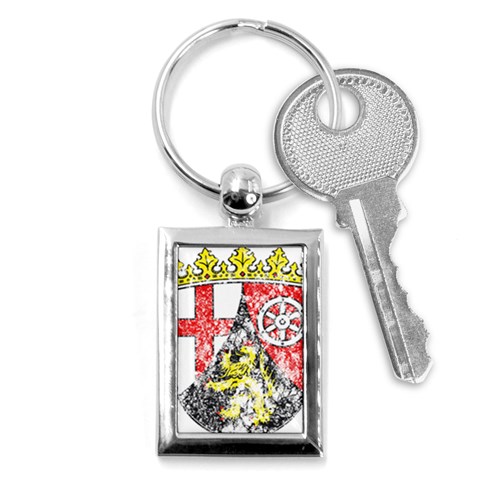 Coat Of Arms Of Rhineland Palatinate Key Chain (Rectangle) from ArtsNow.com Front
